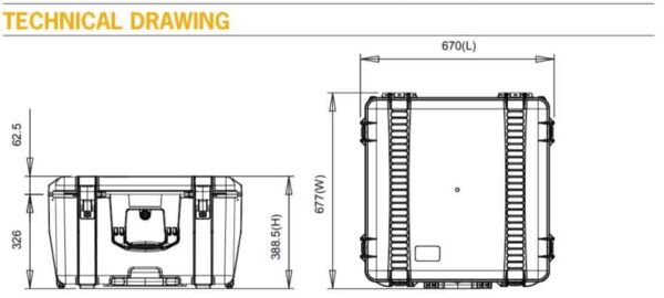 HPRC INS2-4600W-02 Flightcase Inspire 2 afmetingen