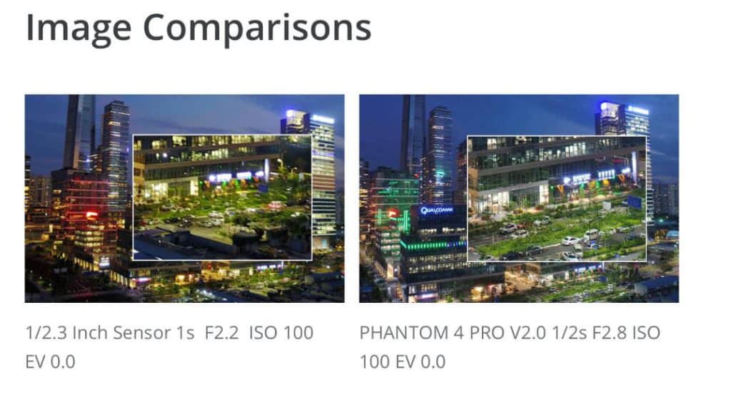 Phantom 4 Pro v2.0 image compare