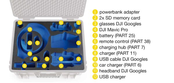 B&W - Flightcase DJI Mavic Pro en Goggles- dronedepot.be