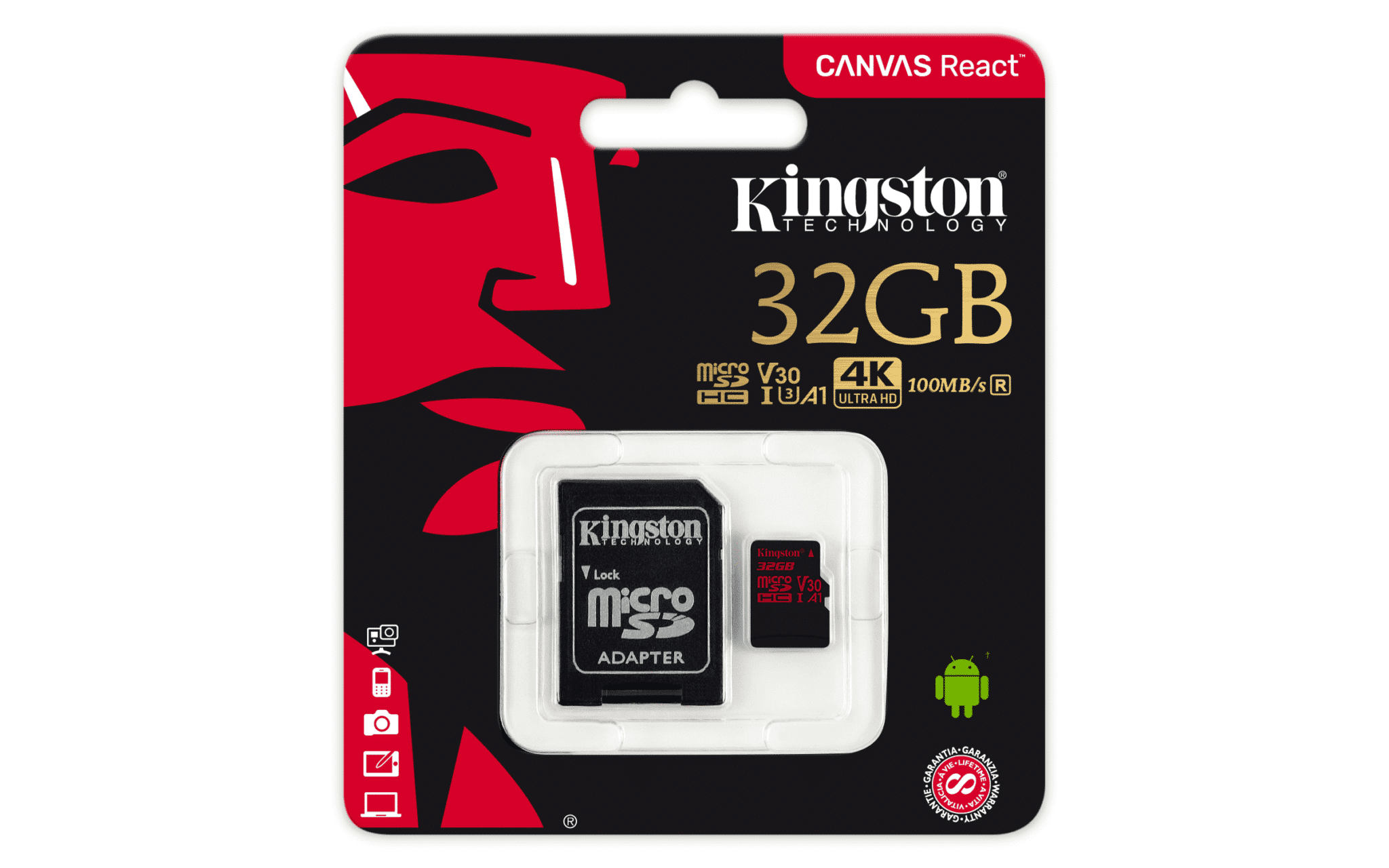 Kingston SDCR 32GB Canvas React
