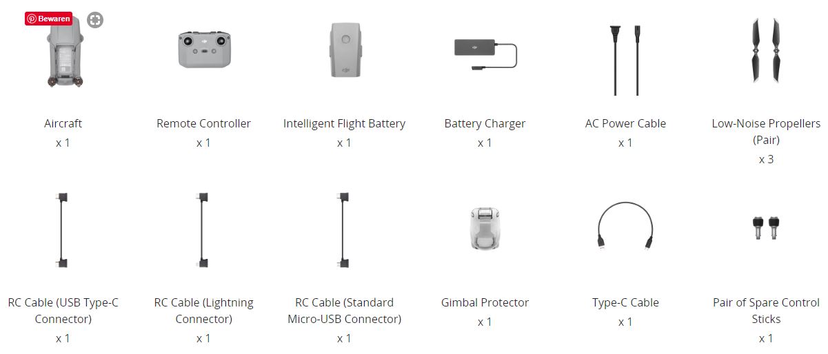 DJI Mavic Air 2 In the box - www.dronedepot.be