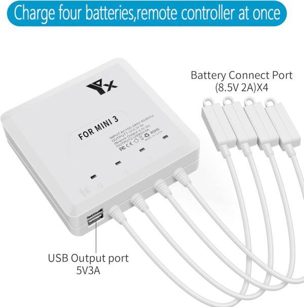 Multi charger voor DJI Mini 3, 3 Pro & 4 Pro