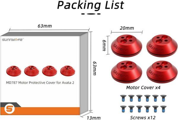 SunnyLife – Motor Protective Cover Rood DJI Avata 2