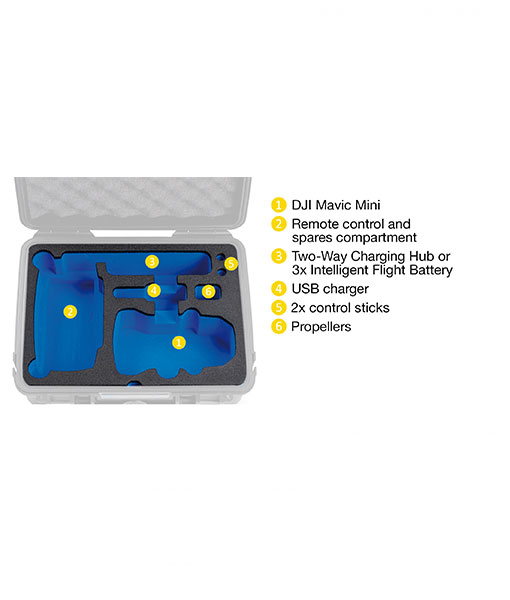 B&W Flightcase Type 1000 DJI Mavic Mini Foam inlay
