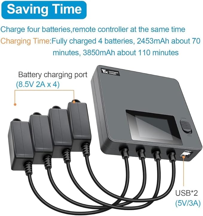 Multi charger voor DJI Mini 3, 3 Pro & 4 Pro