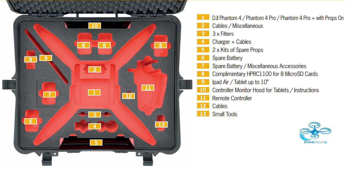HPRC2710PH4-02 HPRC 2710 Flightcase voor Phantom 4 - dronedepot.be