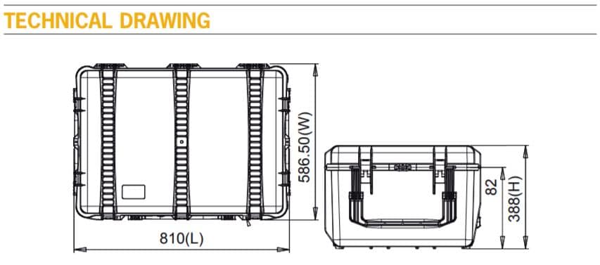 HPRC INS2-2780W Flightcase afmetingen
