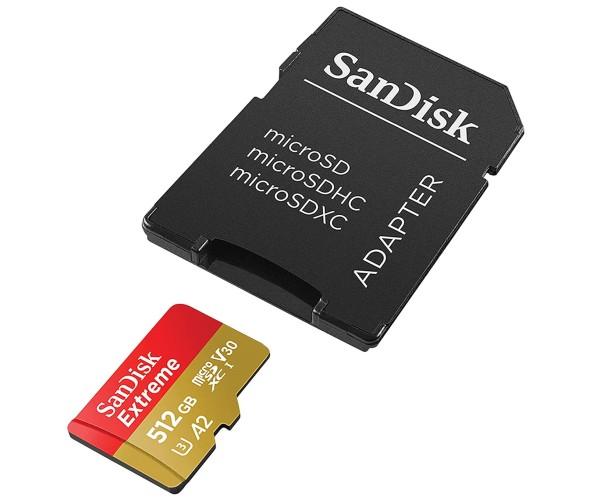 Sandisk Extreme micro SD kaart 512 GB