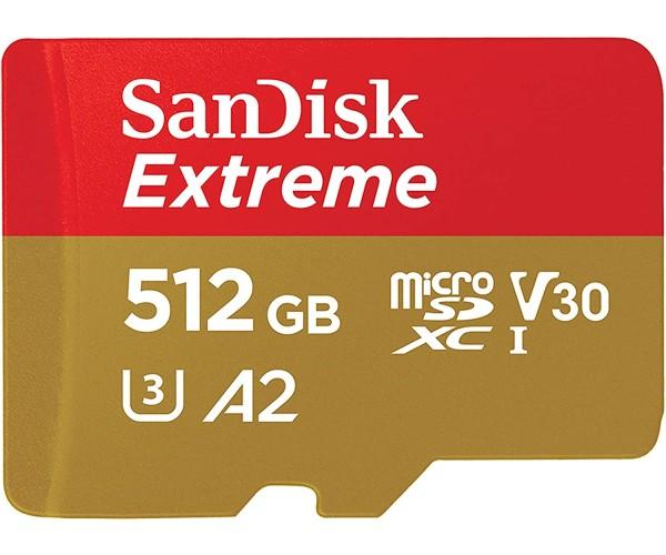 Sandisk Extreme micro SD kaart 512 GB