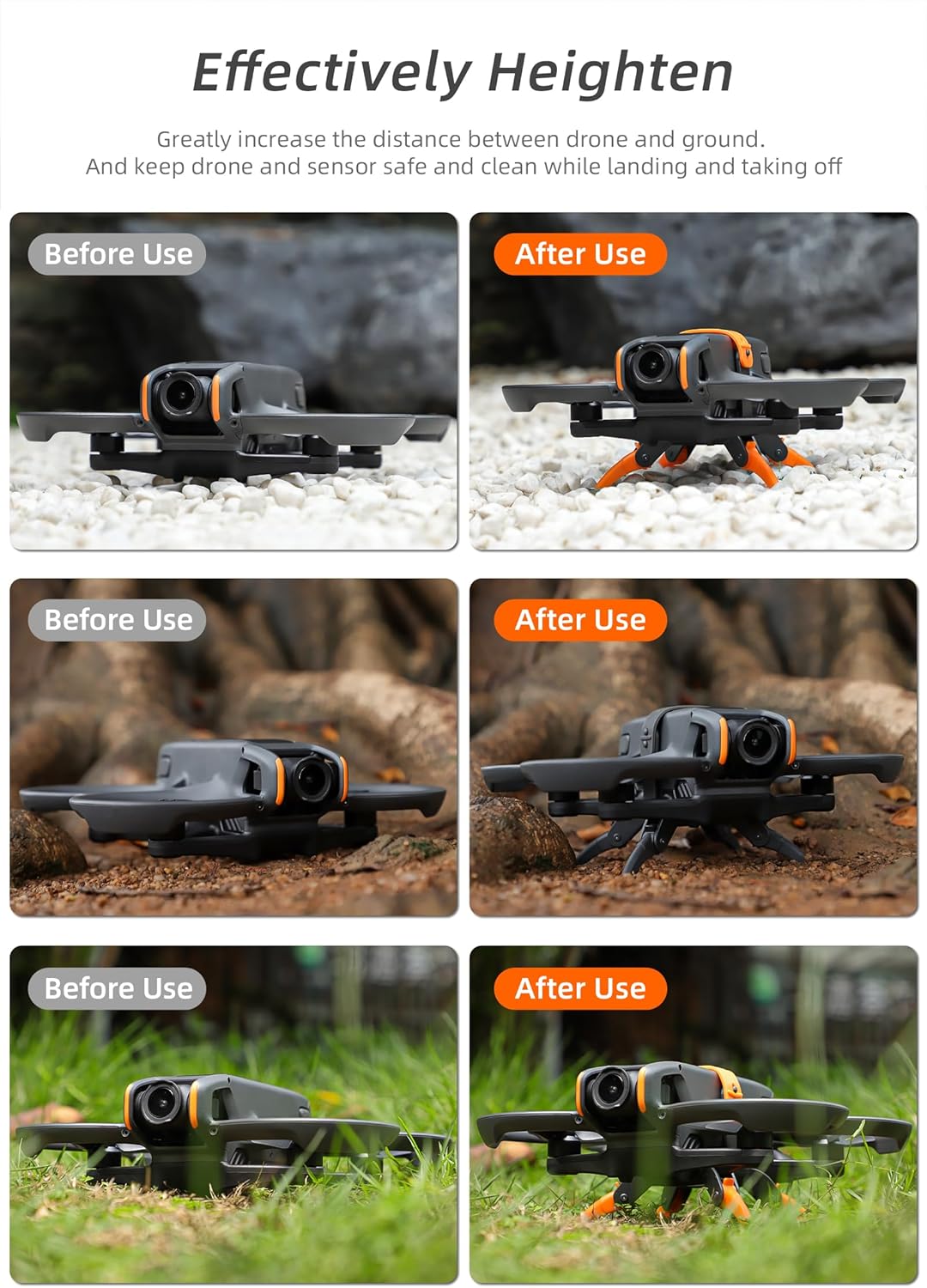 SunnyLife – Landing gear extension voor Avata 2 - Oranje-2 SunnyLife – Landing gear extension voor Avata 2 - Oranje