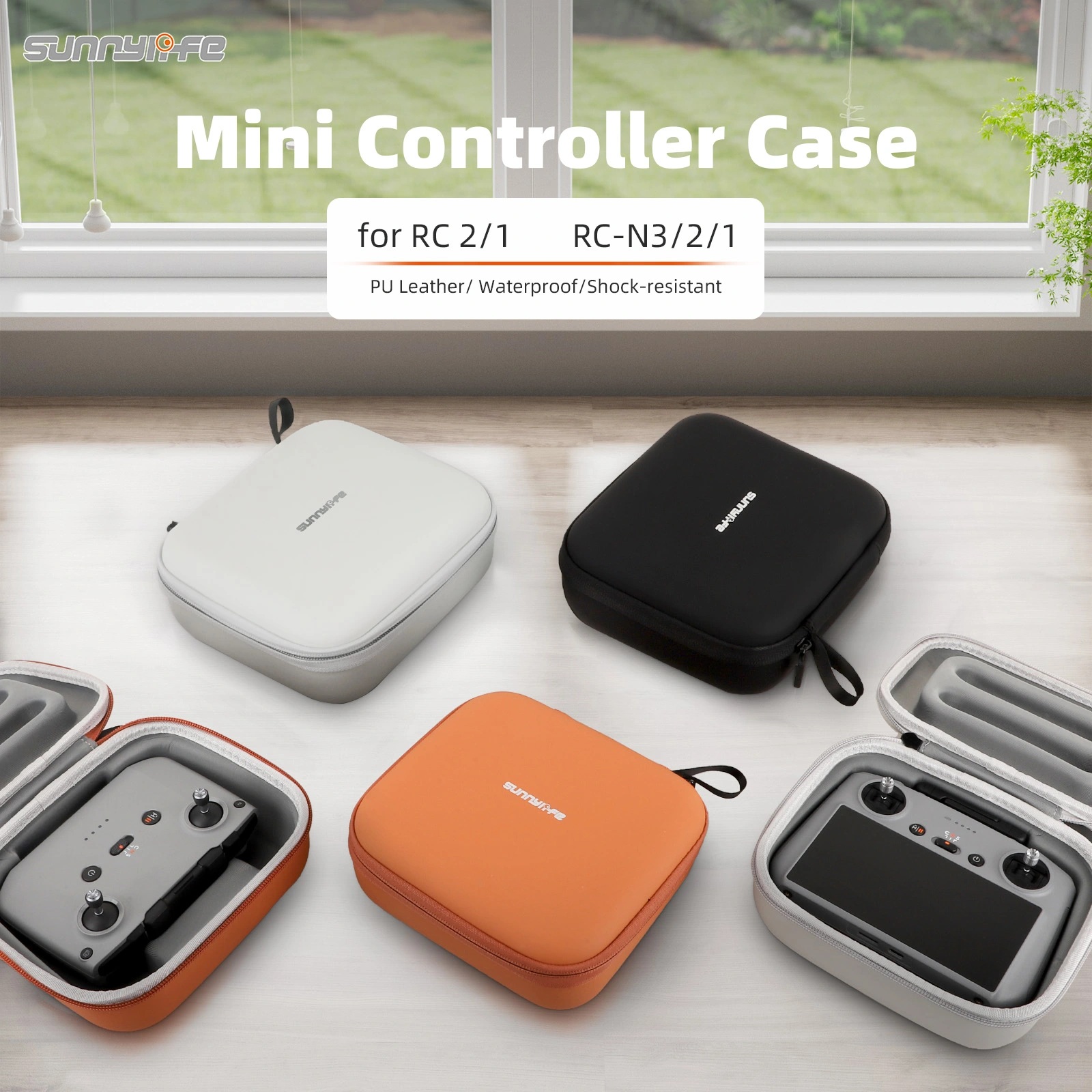 Sunnylife Leren tas voor DJI RC en RC-N (Zwart)