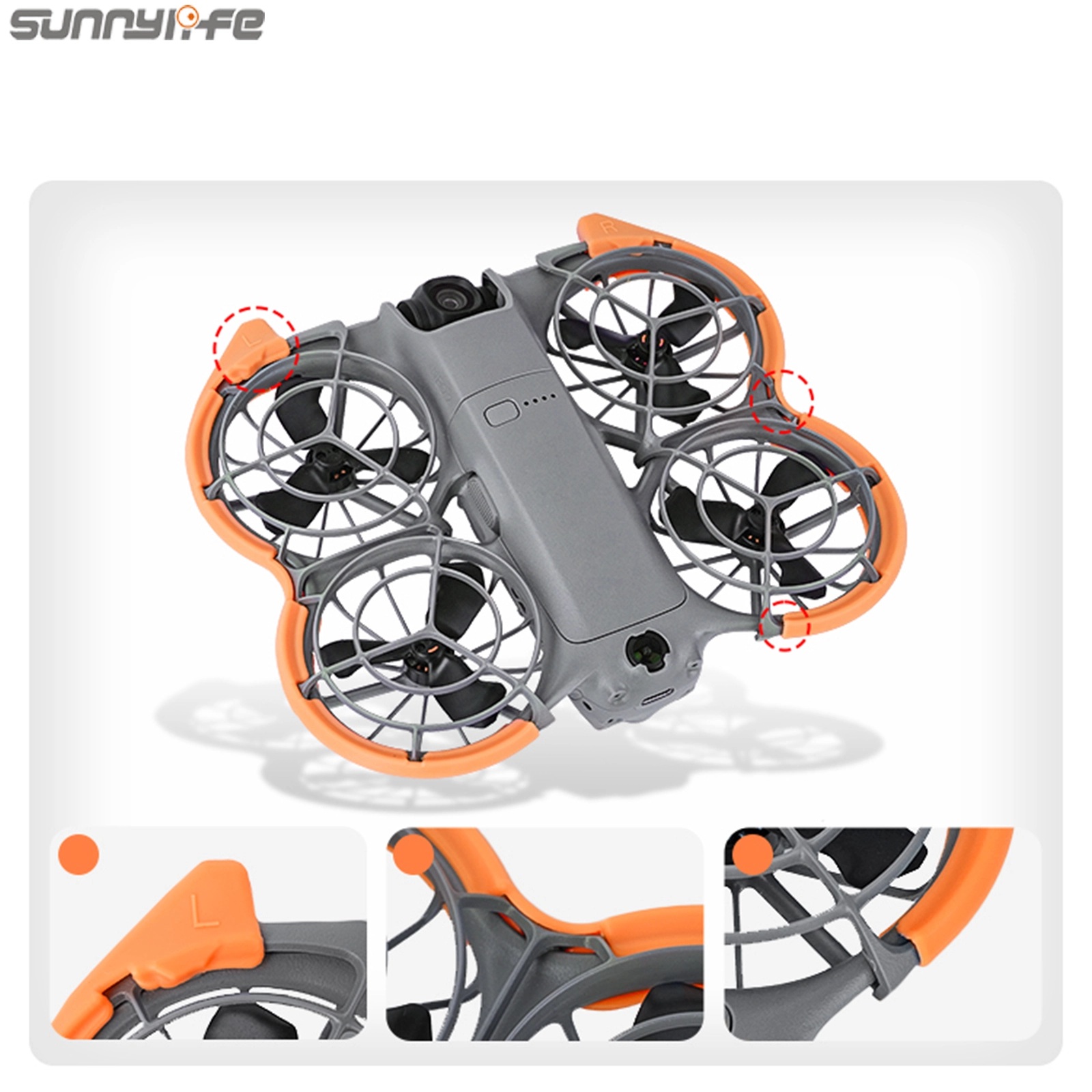 Sunnylife Propeller Guard Beschermer voor DJI Neo 2 (Oranje) 3 Sunnylife Propeller Guard Beschermer voor DJI Neo 2 (Oranje)