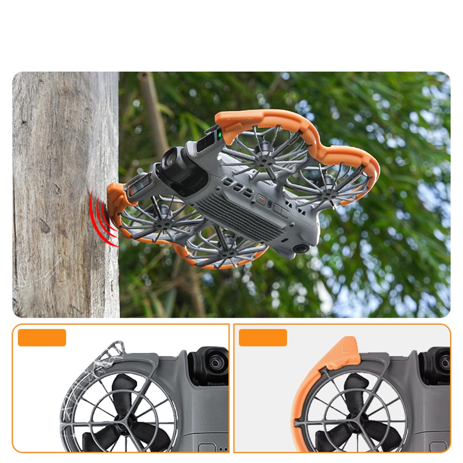 Sunnylife Propeller Guard Beschermer voor DJI Neo 2 (Oranje) 4 Sunnylife Propeller Guard Beschermer voor DJI Neo 2 (Oranje)