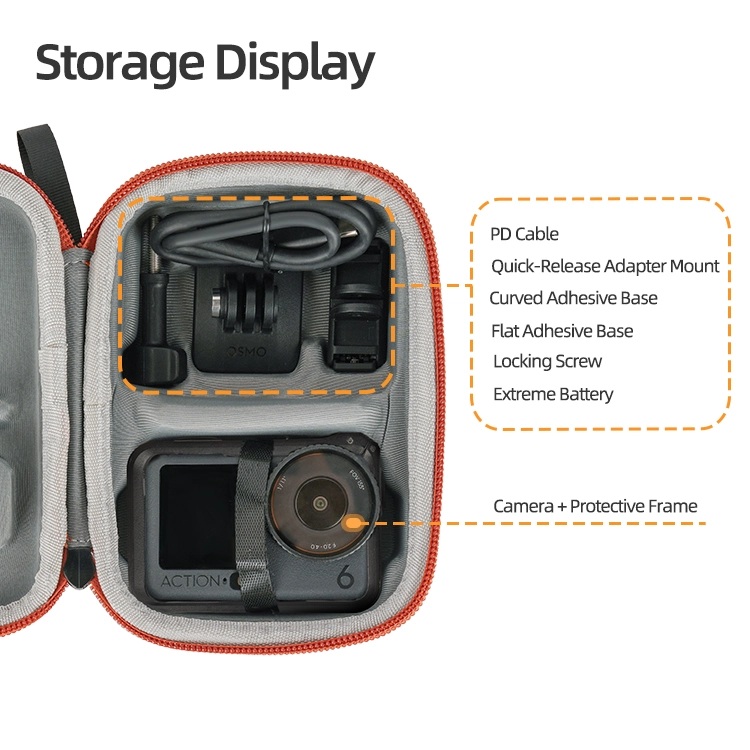 Sunnylife Standard Combo Bag voor Action 6 – Oranje 3